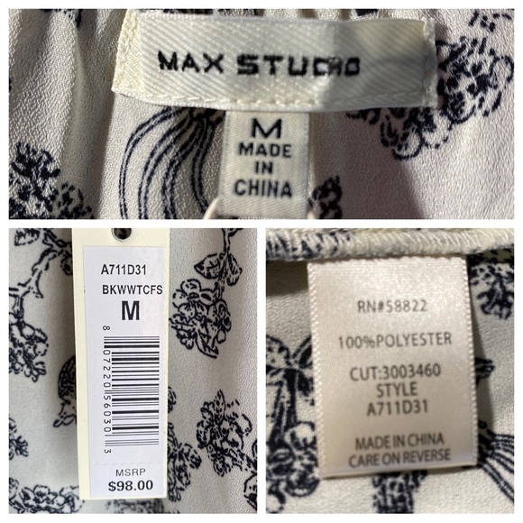 Max Studio Off The Shoulder Peasant Blouse - Picture 10 of 10